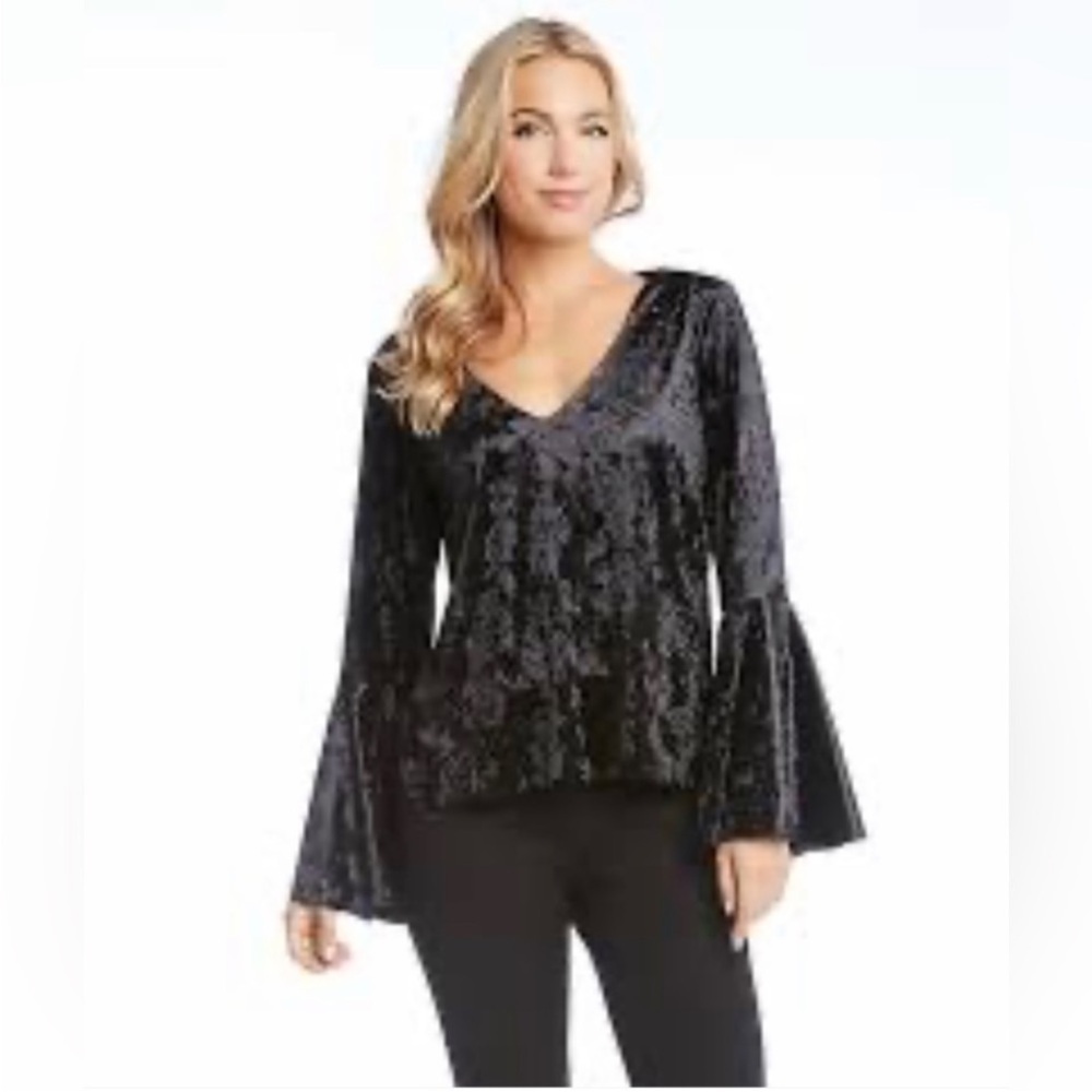 New Directions Velvet Bell sleeve  Top 3X